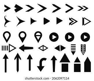 Vector illustration of arrow icons set. Arrows set. Arrow icon collection. Set different arrows or web design