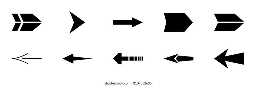 Vector illustration of arrow icons set.