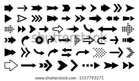 Vector illustration of arrow icons set