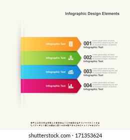 Vector illustration of arrow infographic vector design elements.