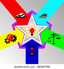 Vector illustration arrow infographics idea, star  star.