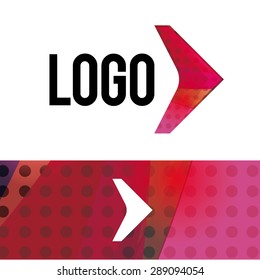 vector illustration arrow logo made in the geometric style of concept ideas for creative companies
