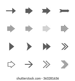 Vector illustration of Arrow on white background. Arrow sign icon set.
