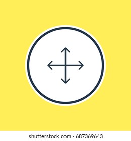 Vector Illustration Of Arrow Outline. Beautiful Navigation Element Also Can Be Used As Navigation Element.
