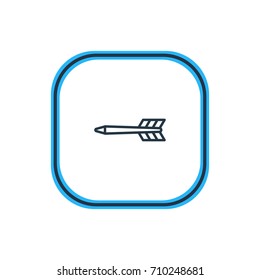 Vector Illustration Of Arrow Outline. Beautiful Fitness Element Also Can Be Used As Darts Element.