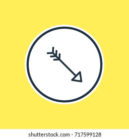 Vector Illustration Of Arrow Outline. Beautiful Entertainment Element Also Can Be Used As Bow Element.
