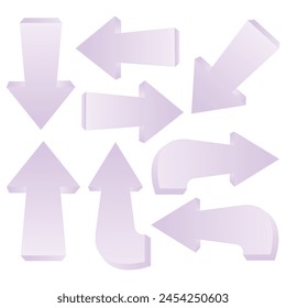 Vector illustration Arrow Set, symbol set icon 