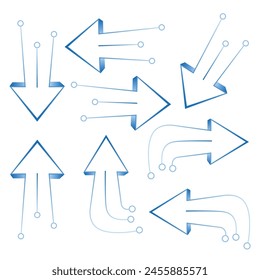 Vektorillustration Pfeil Set, Symbol Set 