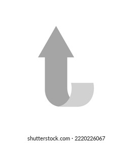 Vector illustration of arrow showing up direction.