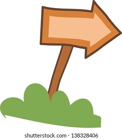 Vector illustration of an arrow sign