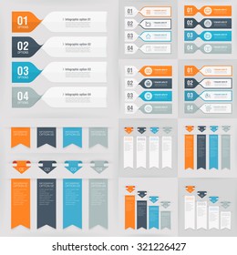 Vector illustration arrow and steps business infographics template. Modern infographics options banner with outline and flat icon. Can be used for work-flow layout, diagram, number options, web design