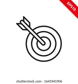 Vector illustration of arrow target icon line symbol. eps10