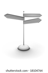 Vector illustration of arrowed direction sign. You can easily change color, put in your own signage text