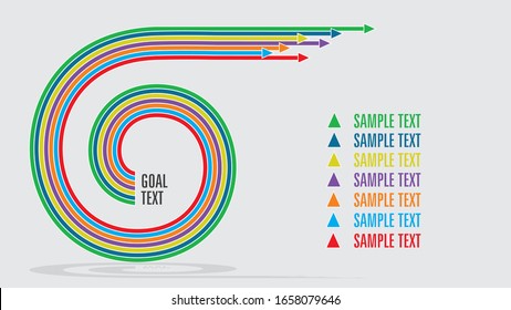 Vector illustration, Arrows in abstract form of letter G.