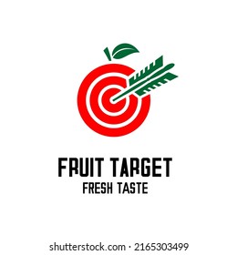 vector illustration of arrows and fruit in the shape of a target