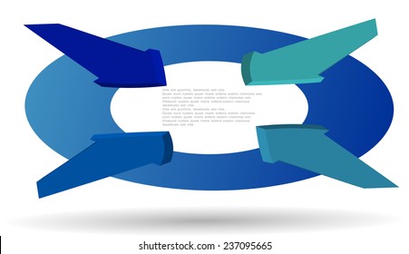 Vector illustration with arrows on a white background.