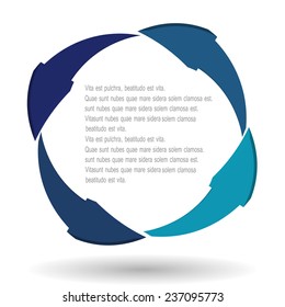 Vector illustration with arrows on a white background.