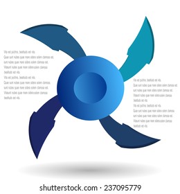 Vector illustration with arrows on a white background.