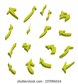 Vector illustration with arrows on a white background.