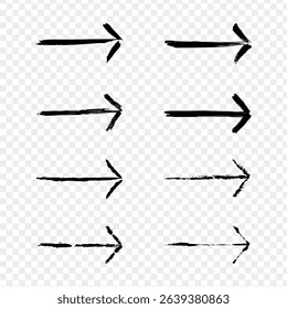 Vector illustration of Arrows set isolated on transparent background