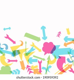 Vector Illustration of Arrows and Speech Balloons