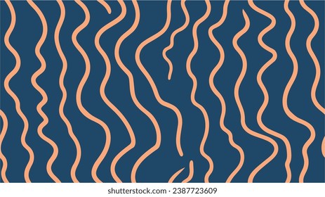 Ilustración vectorial. Fondo artístico con manchas. Resumen de patrón lineal lineal lineal sin soldadura. Estéreo. Patrón de papel tapiz abstracto alimentario con rayas onduladas. Fondo del perro. Ornamento cebra.