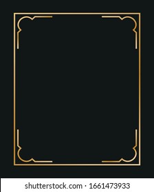 Vector illustration of art deco borders and frames. Creative pattern in the style of the 1920s for your design.
