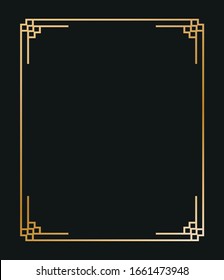 Vector Illustration Art Deco Borders Frames Stock Vector (Royalty Free ...