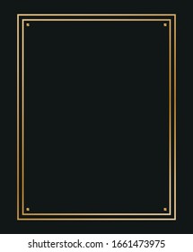 Vector illustration of art deco borders and frames. Creative pattern in the style of the 1920s for your design.