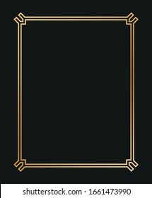 Vector illustration of art deco borders and frames. Creative pattern in the style of the 1920s for your design.