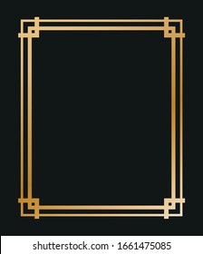 Vector illustration of art deco borders and frames. Creative pattern in the style of the 1920s for your design.