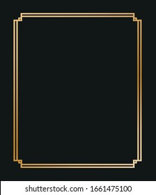 Vector illustration of art deco borders and frames. Creative pattern in the style of the 1920s for your design.