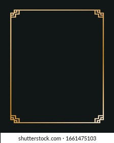 Vector illustration of art deco borders and frames. Creative pattern in the style of the 1920s for your design.