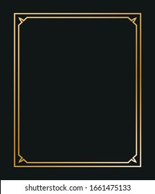 Ilustración vectorial de bordes y marcos art deco. Diseño creativo al estilo de los años 20.