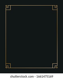Vector illustration of art deco borders and frames. Creative pattern in the style of the 1920s for your design.