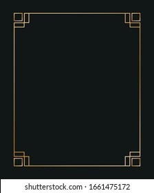Vector illustration of art deco borders and frames. Creative pattern in the style of the 1920s for your design.