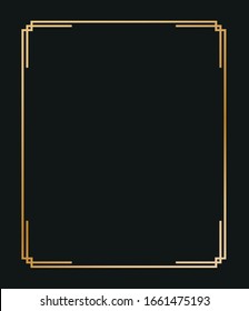 Vector illustration of art deco borders and frames. Creative pattern in the style of the 1920s for your design.