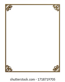 Vector illustration of art deco borders and frames. Creative pattern in the style of the 1920s for your design.