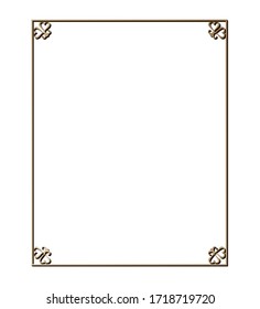 Vector illustration of art deco borders and frames. Creative pattern in the style of the 1920s for your design.