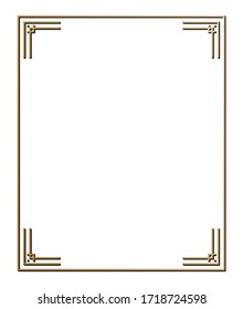 Vector illustration of art deco borders and frames. Creative pattern in the style of the 1920s for your design.
