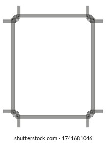 Vector illustration of art deco borders and frames. Creative pattern in the style of the 1920s for your design.