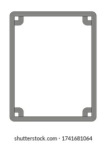Ilustración vectorial de bordes y marcos art deco. Patrón creativo al estilo de los años 20 para tu diseño.