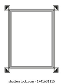 Vector illustration of art deco borders and frames. Creative pattern in the style of the 1920s for your design.