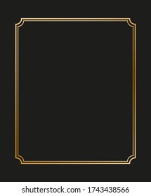 Vector illustration of art deco borders and frames. Creative pattern in the style of the 1920s for your design.