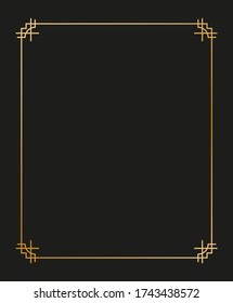 Ilustración vectorial de bordes y marcos art deco. Patrón creativo al estilo de los años 20 para tu diseño.