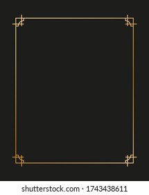 Vector illustration of art deco borders and frames. Creative pattern in the style of the 1920s for your design.