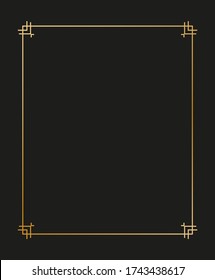 Ilustración vectorial de bordes y marcos art deco. Patrón creativo al estilo de los años 20 para tu diseño.