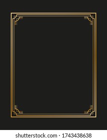 Vector Illustration Art Deco Borders Frames Stock Vector (Royalty Free ...