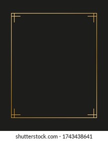 Vector illustration of art deco borders and frames. Creative pattern in the style of the 1920s for your design.