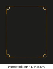 Vector illustration of art deco borders and frames. Creative pattern in the style of the 1920s for your design.